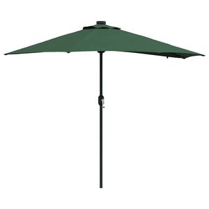 vidaXL Dārza parasols Zaļa 294 x 150 x 223 cm Poliesters un tērauds