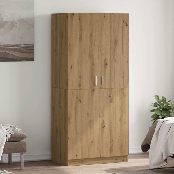 vidaXL Skapis Artisan Oak 80x52x180 cm Engineered Wood