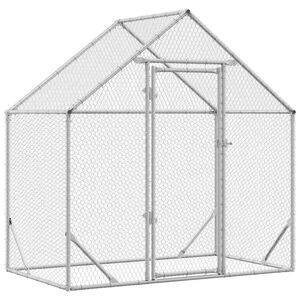 vidaXL Vistu būris Sudraba 170 x 100 x 177 cm Cinkots tērauds
