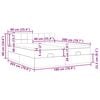 vidaXL Osmaņu gultas rāmis ar matračiem krēmkrāsas 180x200cm audums