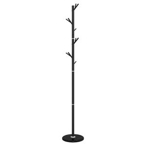 vidaXL mēteļu pakaramais, melns, 175 cm, pulverkrāsota dzelzs