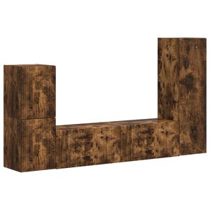 vidaXL TV skapī&scaron;u komplekts 4 pcs Dūmaka ozols Inženierijas koks