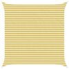 vidaXL Saulessargs Dzeltena un balta 4,5 x 4,5 m HDPE