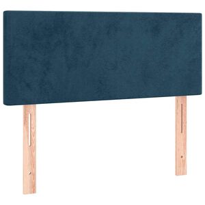 vidaXL gultas galvgalis, 100x5x78/88 cm, zils samts
