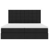 vidaXL Glabā&scaron;anas gulta ar matraci Melna 180 x 200 cm Mākslīgā āda