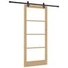 vidaXL Slīdo&scaron;ās durvis ORKDAL Dabīgs un melns 93 x 211 cm