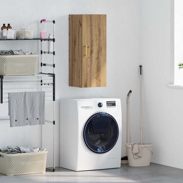 vidaXL Sienas skapis Artisānā ozols 34,5 x 34 x 90 cm