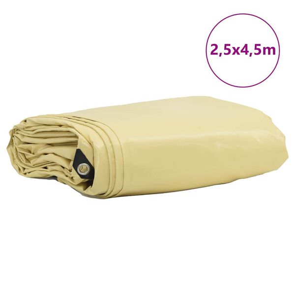vidaXL Tarps 650g / m&sup2; Bē&scaron;a 2,5 x 4,5 m Audekls ar PVC pārklājumu