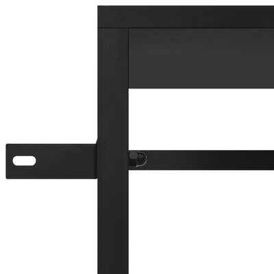 vidaXL drēbju plaukts, melns, 110x40x167 cm, metāls, skaidu plāksne