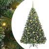 vidaXL Mākslīgā Ziemassvētku eglīte su 300 LED Zaļa 180 cm PE un PVC