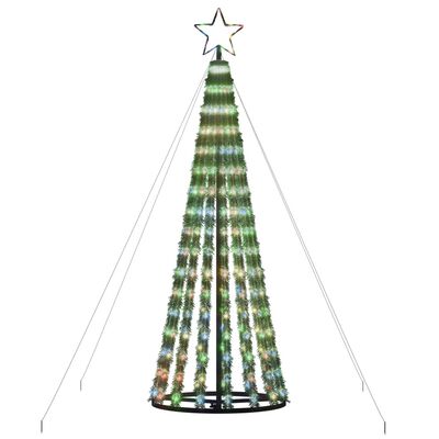 vidaXL Ziemassvētku eglītes dekorācija, 275 LED, krāsainas, 180 cm
