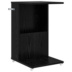 vidaXL Sānu galds Melns ozolkoks 40 x 35 x 60 cm Inženierijas koks