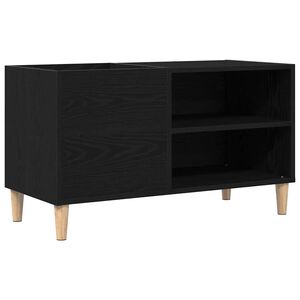 vidaXL Pla&scaron;u skapis Melns ozols 84,5 x 38 x 48 cm Inženierijas koks