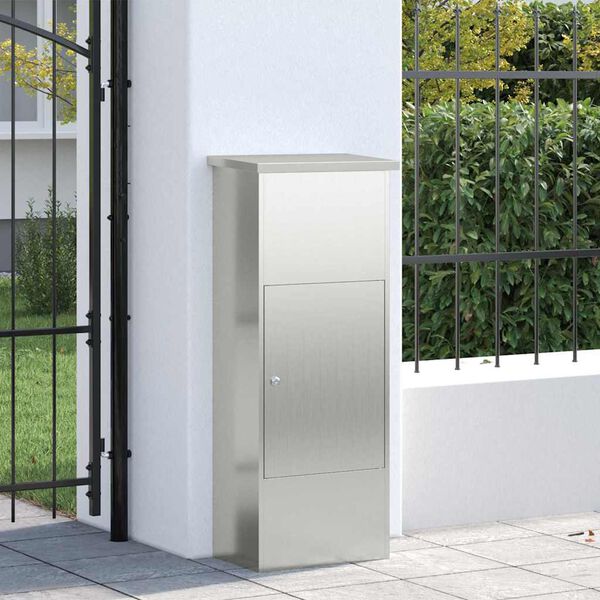 vidaXL Paku nodo&scaron;anas kaste Melna 44.5 x 29 x 110.5 cm Cinkots tērauds