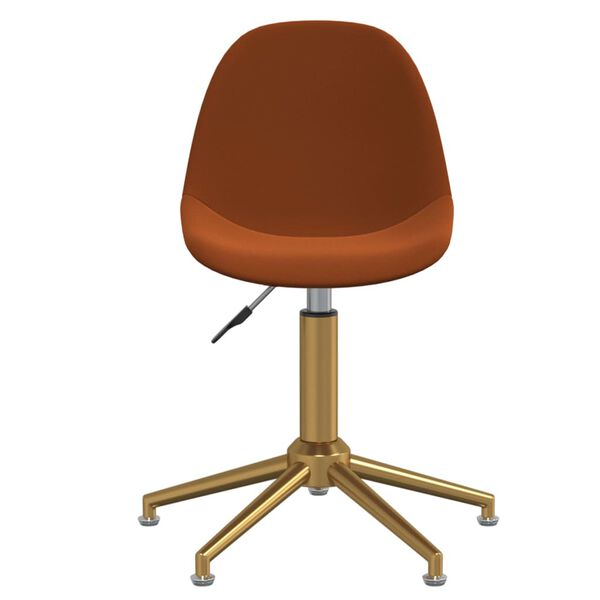3086125 vidaXL Swivel Dining Chairs 4 pcs Brown Velvet(2x333515)