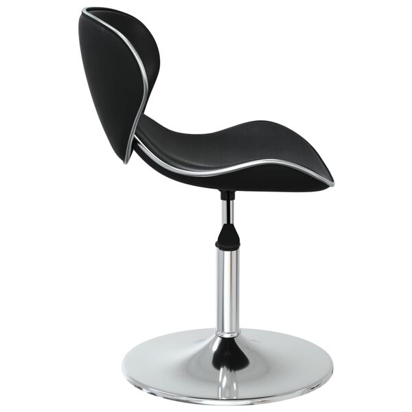 vidaXL virtuves krēsli, 6 gab., melna mākslīgā āda