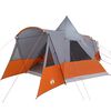 vidaXL Teepee telts 8 personām 8 personai Pelēka un oranža