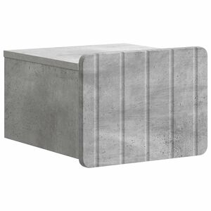 vidaXL Sienā stiprināms nakts skapis Betona pelēks 33 x 34,5 x 24 cm