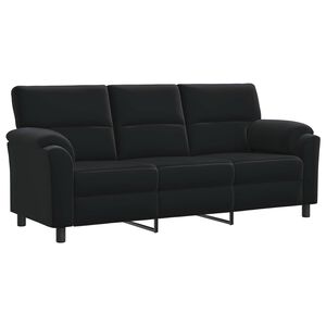 vidaXL Dīvāns Melns 214 x 85 x 93 cm Samts