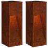 vidaXL Saules LED Ceļa Gaisma 2 gab. Silti balts 18 x 18 x 50 cm