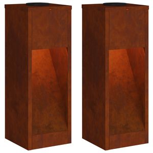 vidaXL Saules LED Ceļa Gaisma 2 gab. Silti balts 18 x 18 x 50 cm