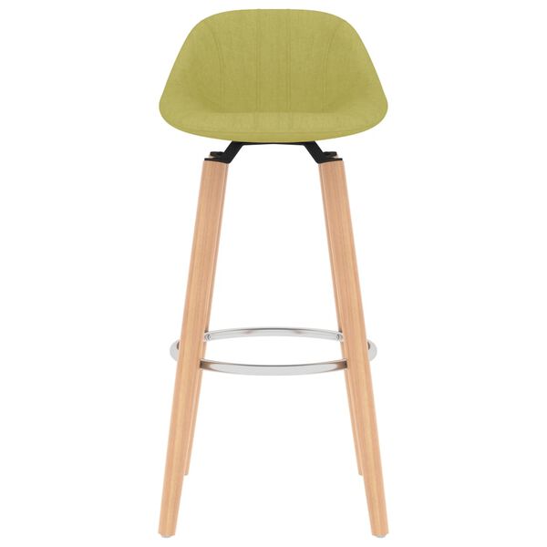 vidaXL bāra krēsli, 2 gab., zaļ&scaron; audums