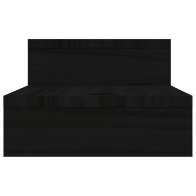 vidaXL monitora paliktnis, melns, (52-101)x22x14 cm, priedes masīvkoks