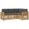vidaXL Dīvāna komplekti 4 pcs Balta un antracīta 191 x 132,5 x 73 cm