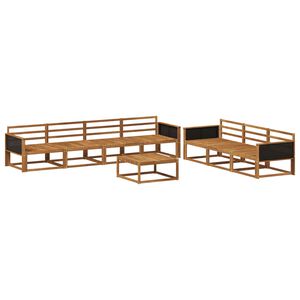 vidaXL Āra dīvānu komplekts 8 pcs Dabiska Cietā akācijas koks