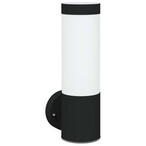 vidaXL Āra sienas gaisma Melna 12 x 8,5 x 27 cm