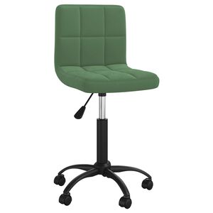 vidaXL biroja krēsls, tum&scaron;i zaļ&scaron; samts