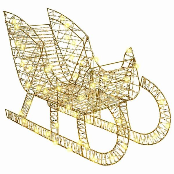 vidaXL Ziemassvētku ziemeļbriedis ar kamanām 70 x 26 x 128.5 cm PET