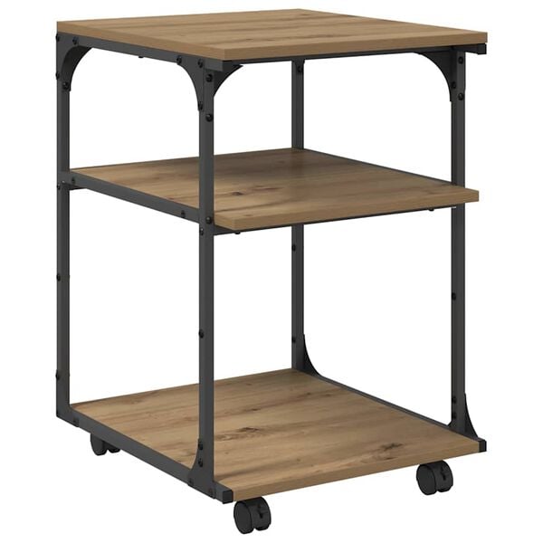 vidaXL Printera statīvs Artisānā ozols 43 x 48 x 64 cm