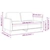 vidaXL divvietīgs dīvāns, brūns, 140 cm, mākslīgā āda