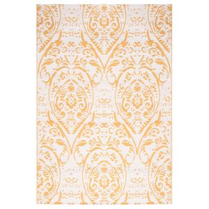 vidaXL Āra paklājs ARAKIL Dzeltens 140x200 cm PP