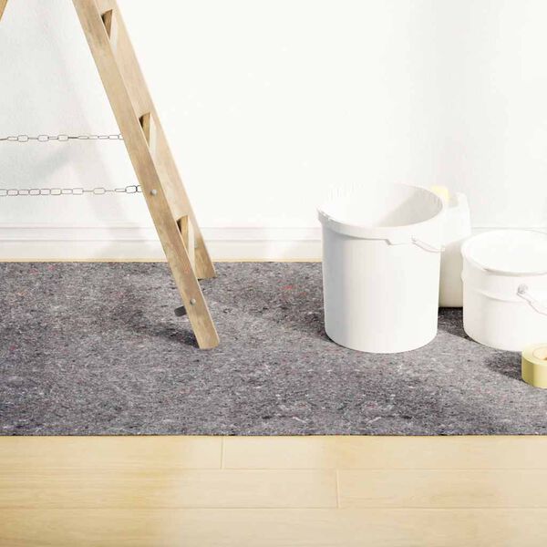 vidaXL krāsotājs flīss, 25 m, 180 g/m&sup2;, neslīdo&scaron;s, pelēks