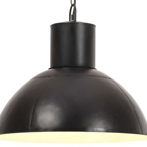 vidaXL griestu lampa, melna, apaļa, 25 W, 48 cm, E27