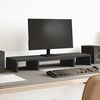 vidaXL monitora paliktnis, regulējams, melns, 80x24x10,5 cm