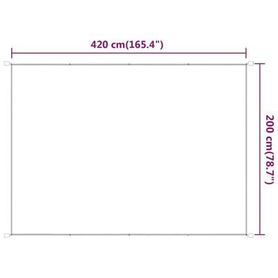 vidaXL vertikāla markīze, balta, 200x420 cm, Oksfordas audums