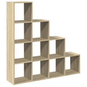 vidaXL telpas sadalītājs, grāmatu plaukts, 4 līmeņi, 131,5x29x131,5 cm
