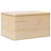vidaXL Koka kaste ar vāku 40x30x23 cm Priedes masīvkoka