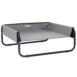 vidaXL Suņu gulta Gai&scaron;i pelēks 85 x 85 x 33 cm Tērauds