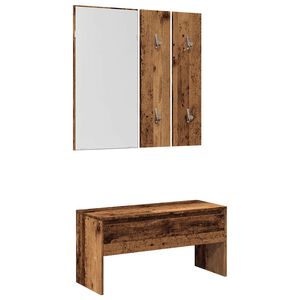 vidaXL priek&scaron;nama mēbeļu komplekts Old Wood Engineered Wood