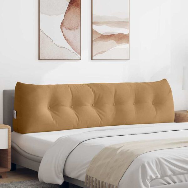 vidaXL Atpakaļ spilvens Brūna 180 x 24 x 50 cm Samts