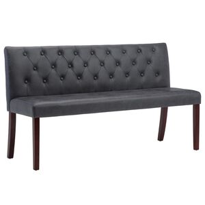 vidaXL sols, 148,5 cm, pelēka mākslīgā zam&scaron;āda