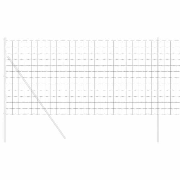 vidaXL Se&scaron;stūra žogs Sudraba 1,4 x 25 m Cinkots tērauds
