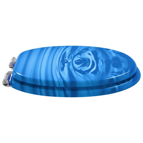 vidaXL tualetes poda sēdekļi ar vāku, 2 gab., zili, ūdens lā&scaron;u dizains