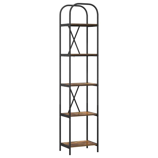 vidaXL Grāmatu plaukts Dūmaka ozols 40 x 30 x 183 cm Inženierijas koks