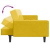 vidaXL divvietīga dīvāngulta ar kājsoliņu, dzeltens samts