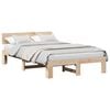 vidaXL Gultas rāmis Dabiska 120 x 190 cm Ciets priedes koks